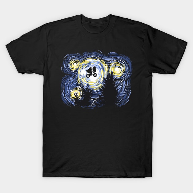 Starry Extraterrestrial T-Shirt by Zascanauta